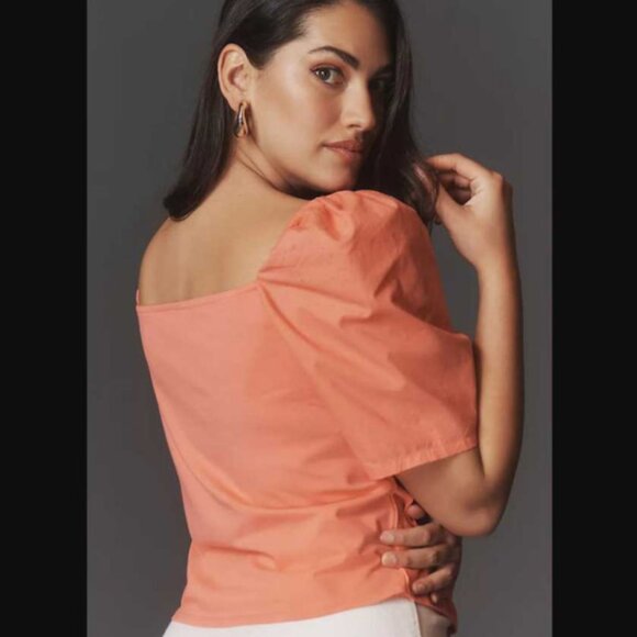 Brand New By Anthropologie Puff-Sleeve Wrap Top - Picture 2 of 7